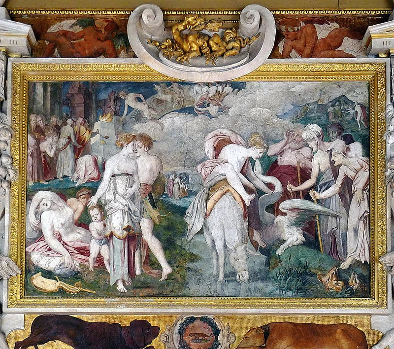La fontana della giovinezza, Galleria di Francesco I - Chateau de Fontainebleau, dettaglio